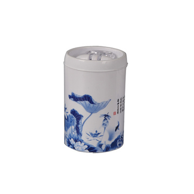 圆形中号荷花易扣罐定制