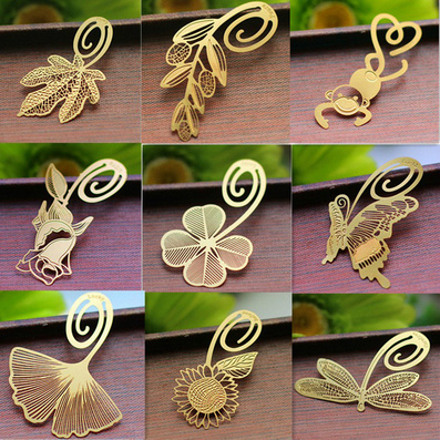 植物 树叶造型金属书签定制