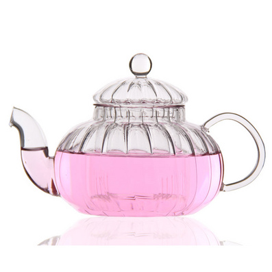 条纹壶 耐热玻璃茶具 茶壶 南瓜壶定制