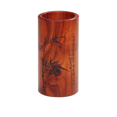 中圆红木笔筒红酸枝 实木