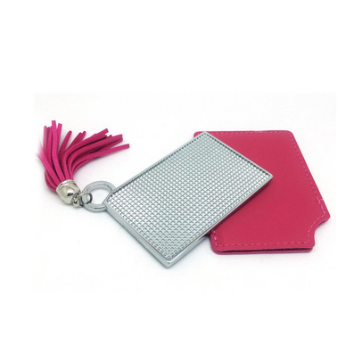 金属 方形化妆镜 小号镜子 锌合金 皮镜定制