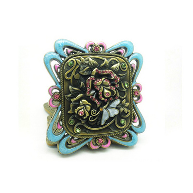 双面折叠金属化妆镜 韩版折叠化妆镜定制