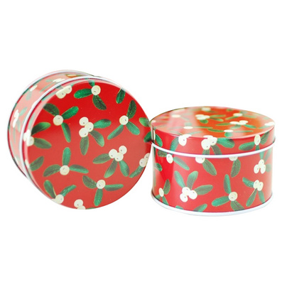 复古欧式喜糖盒 圆形马口铁盒定制