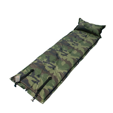 九点带枕军绿迷彩可拼接自充气垫定制