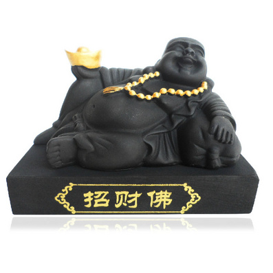 活性炭雕用品 元宝佛汽车炭雕摆件