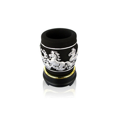 马到成功笔筒 书房办公室摆设活性炭雕批发