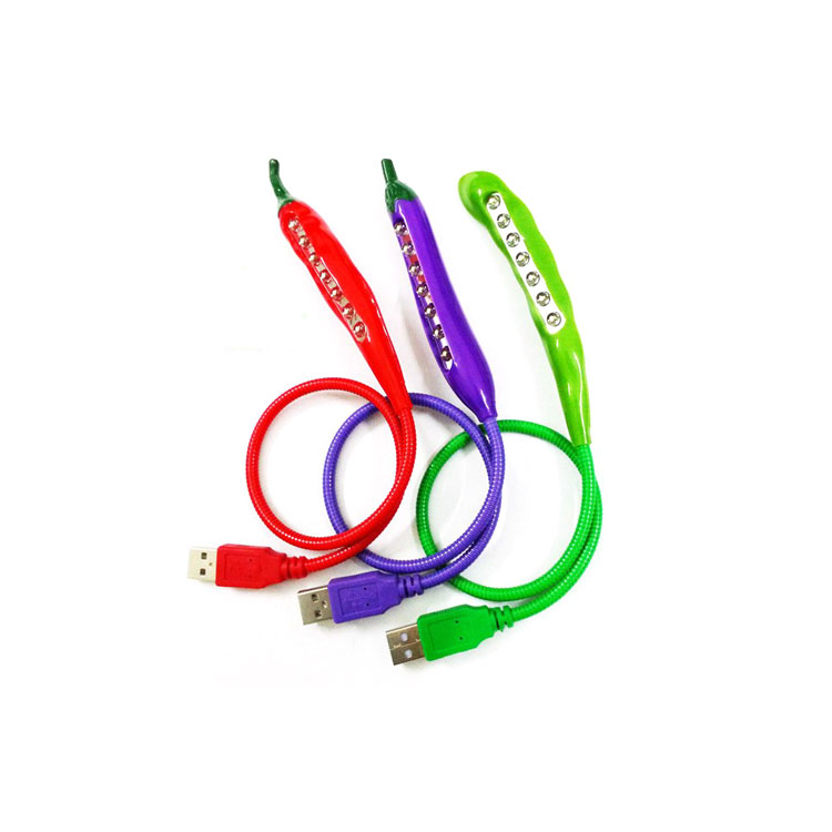 筆記本LED灯 辣椒茄子 扁豆个性 仿生小夜灯