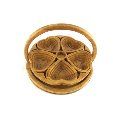 优质水果篮、 竹制水果篮、 折叠水果篮定制