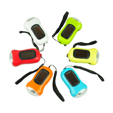 手摇发电手电筒 太阳能充电 迷你便携式节能 强光手电筒 