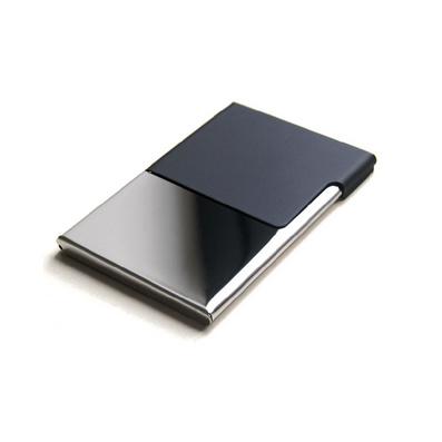 德国进口半盖不锈钢名片盒礼品定制 