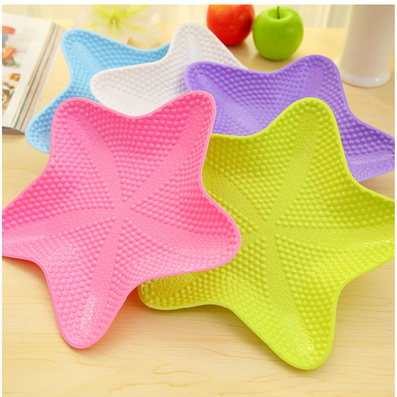 创意五角海星多用水果盘 时尚干果瓜果糖果零食果盘 