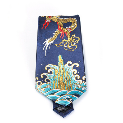 云锦手工大龙领带高档商务出国会议男士高档礼品礼盒装定制