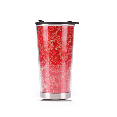 云锦汽车杯茶杯不锈钢内胆杯水杯定制 