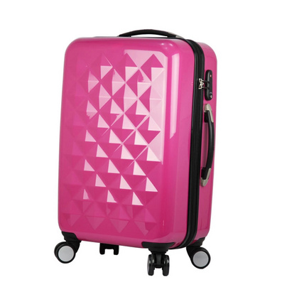 欧美原单abs拉杆旅行箱 钻石纹行李箱包拉杆箱定制