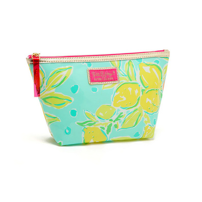 清新春天嫩绿花朵防水化妆包 收纳包手拿化妆包 洗漱收纳包