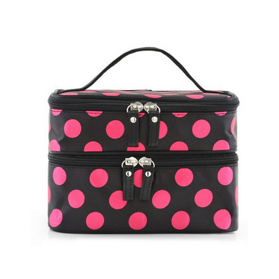 韩版新款大容量双层防水化妆包 收纳包