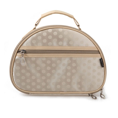 韩版大圆点丝光面专业化妆包 半月形化妆袋 旅行收纳包 新款