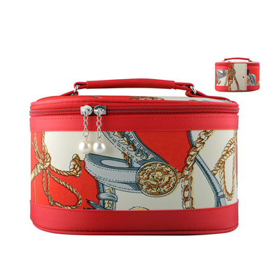 欧美大牌范复古专业化妆包3件套 筒式化妆包 收纳包