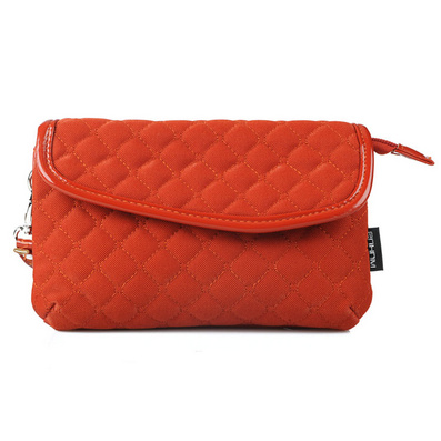  时尚新款女包 翻盖式菱格化妆包 多用途手包