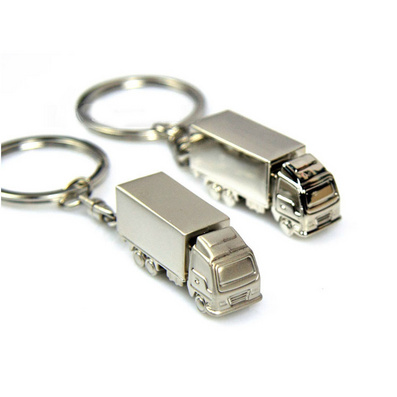 实心立体大货车集装箱卡车金属汽车模型钥匙扣钥匙链可定LOGO