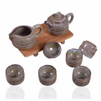 钧窑窑变茶具/高档功夫茶具套装定制