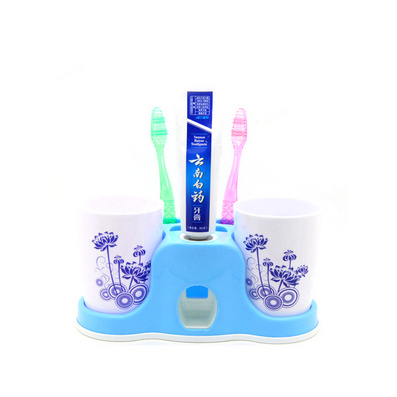 洗漱套装牙刷架创意吸盘自动挤牙膏器带情侣刷牙杯漱口杯