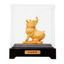 精致貔貅绒沙金摆件绒沙金工艺品定做商务礼品定制