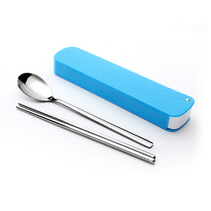 便携不锈钢餐具套装 勺子筷子套装 旅行餐具套装