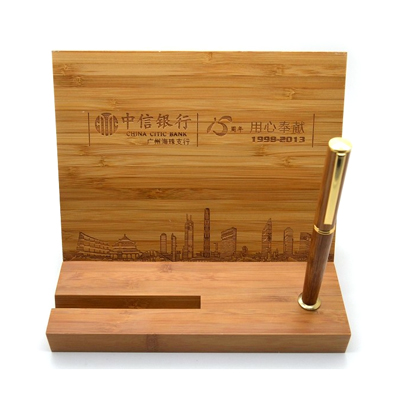 天然竹木桌面摆件定制 竹木办公用品定做 