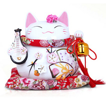 招财猫陶瓷工艺品 陶瓷摆件 创意家居