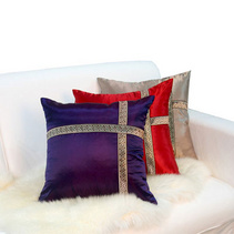 新款三色欧式古典绸缎抱枕批发 腰枕靠垫定制