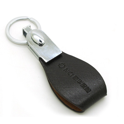皮质金属钥匙扣 可选择其它多种图案 形状