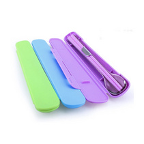 创意不锈钢折叠便携餐具筷勺子2件套装