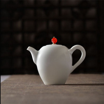 沐春堂羊脂白瓷功夫茶具套装无光白釉景德镇陶瓷茶壶茶杯礼品