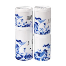 圆形荷花易扣罐四件套定制