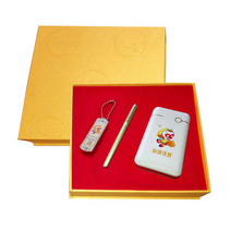 鸡年商务创意礼品套装 U盘 移动电源  签字笔三件套定制