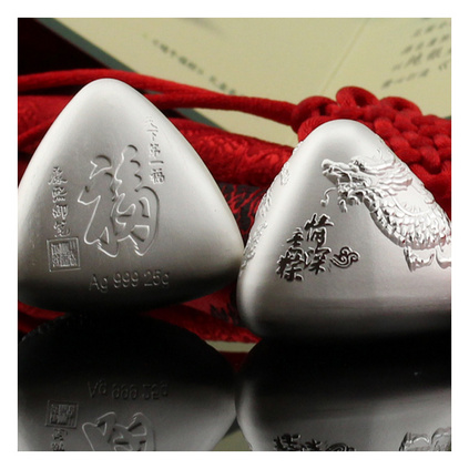 纯银粽子 25g*2枚  端午节礼品定制