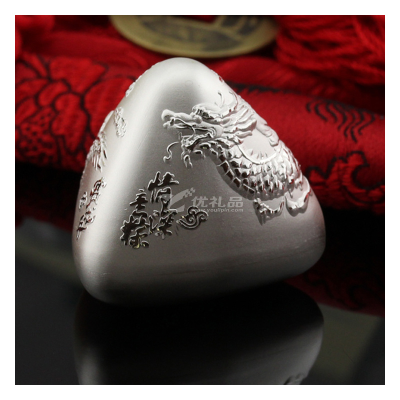 纯银粽子 25g*2枚  端午节礼品定制