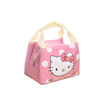 韩版创意便当包户外送餐可爱保温包 防水牛津布拉链饭盒包定制