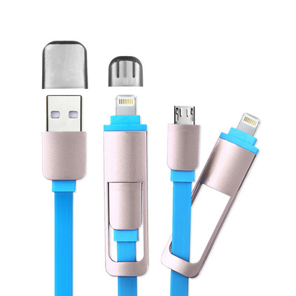 新款创意苹果iPhone5s数据线安卓数据线二合一数据线
