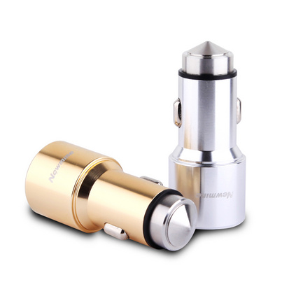 纽曼車載充電器头双USB万能一拖二点烟器车充