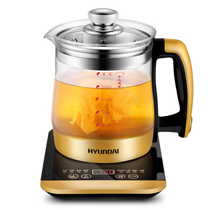 HYUNDAI/韩国现代 多功能养生壶加厚玻璃花茶养生壶