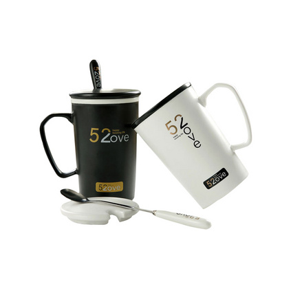 创意马克杯带盖 广告大容量个性情侣咖啡杯定制