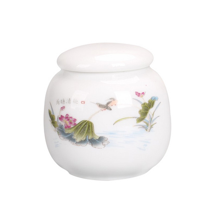 迷你茶叶罐德化白瓷普洱茶红茶茶叶罐便携小号茶叶陶瓷罐