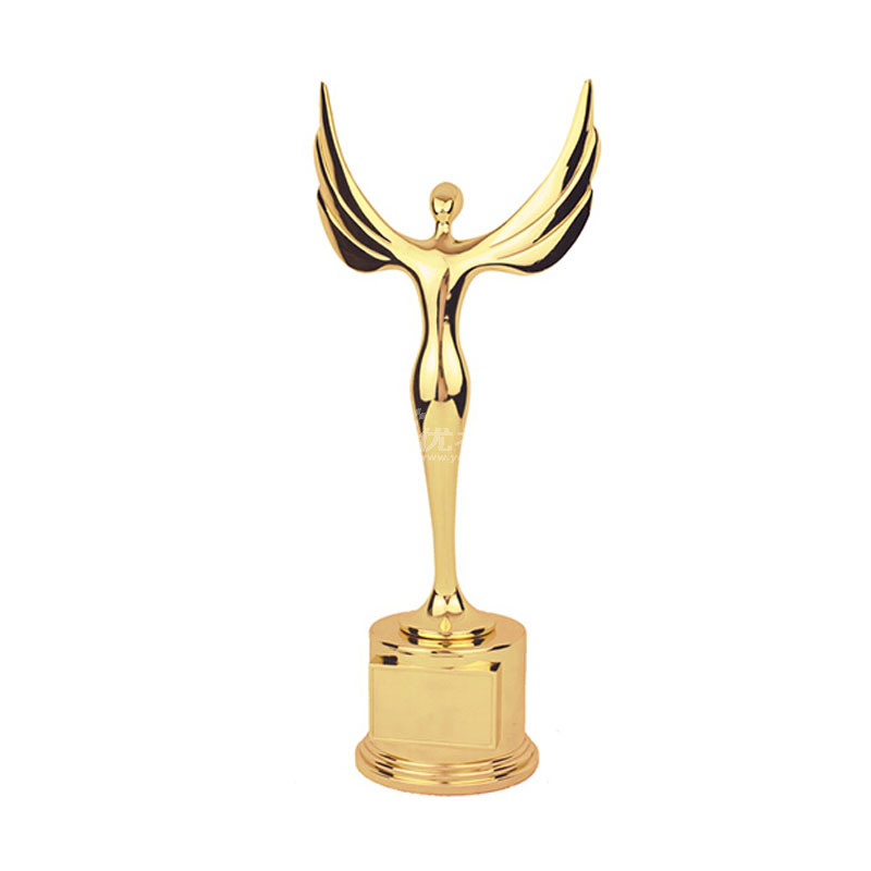 高档天使奖杯 金鹰女神奖杯定制 金属底座奖杯定制