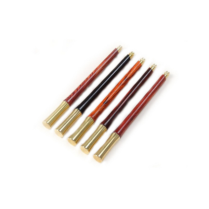 胸有成竹签字笔紫光檀黄铜笔红木礼品笔三菱笔芯