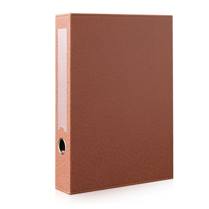 A4皮革档案盒资料盒文件盒 棕色大容量会计凭证盒无夹