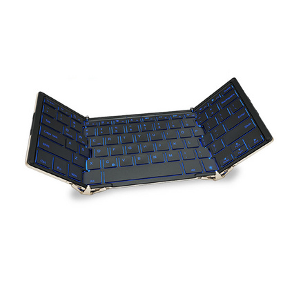 BOW航世HB099B 无线蓝牙折叠键盘USB有线家用办公背光游戏键盘定制