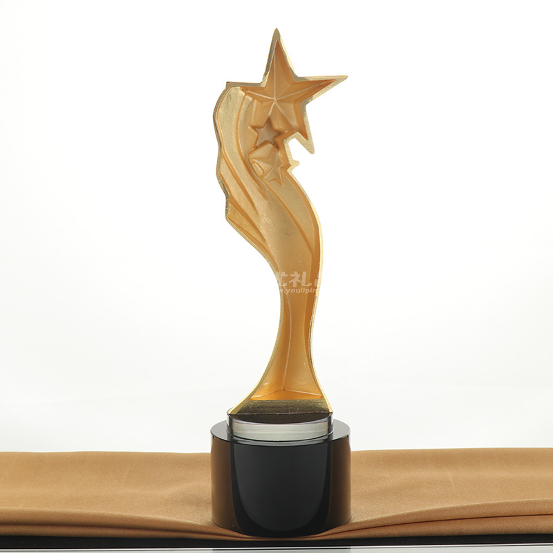 五角星水晶金属奖杯定制定做创意五角星奖杯制作定制