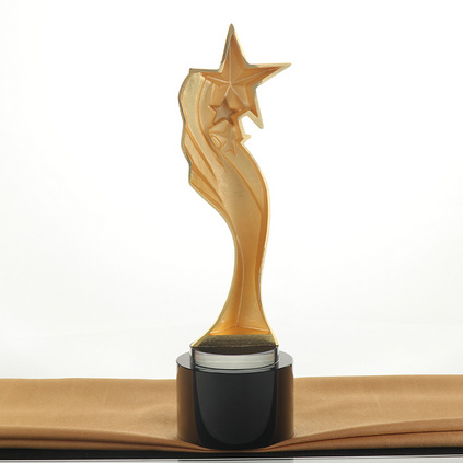 五角星水晶金属奖杯定制定做创意五角星奖杯制作定制